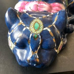 Vintage Chinese Sleeping Cat ceramic figurines
